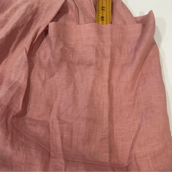 LINTICO 100% linen midi skirt new women’s size small dusty rose airy travel boho - Picture 14 of 16